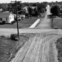Before and after curb and road construction photographs 1956: Photo 11