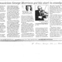 George Morrison newspaper clippings.
