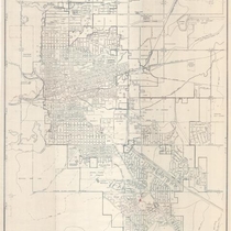 City limits and population map, 1965