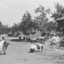 Horseshoe pitching at Chautauqua, 1919