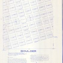 Downtown Boulder (Colo.) plat map, 1868