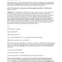 Oral history interview with Claudia Bayliff, 2003