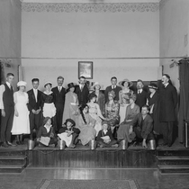 Cast on stage photograph, undated