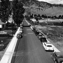 Before and after curb and road construction photographs 1956: Photo 13