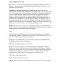 Oral history interview with Elizabeth Fanshier, 2014