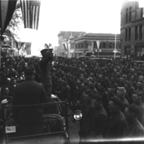 Montana men at the Liberty Day singing on Pearl Street photograph, 1918