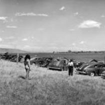 Labor Day boat race at Baseline Lake photographs 1945