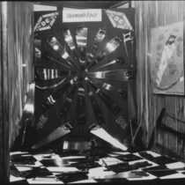 McAllister Company Diamond Edge saw window display photograph, 1924