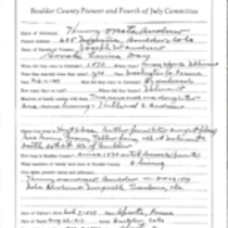 Historical data record: Andrew family, 1932