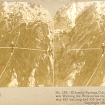 Ivy Baldwin walking the wire stereograph.