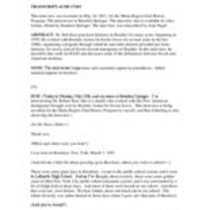Oral history interview with Robert Baxt, 2011