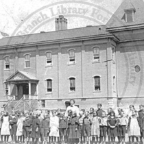 Central School building and students: Photo 1
