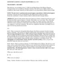 Transcript: Oral history interview with Denzil Acklin and Jennie Acklin Crawford, 2002