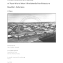 Survey of Post WWII Residential Architecture.