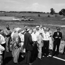 Denver Boulder Turnpike South Boulder Road exit ribbon cutting ceremony photographs 1962: Photo 1