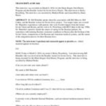 Transcript: Oral history interview with William L. Blanchet, 2010