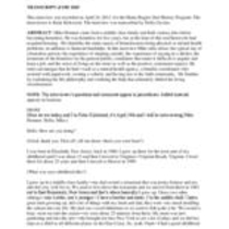 Oral history interview with Mike Homner, 2013
