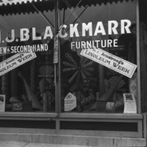 H.J. Blackmarr store window display photograph, 1924