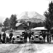 Boulder police with autos photograph, 1927