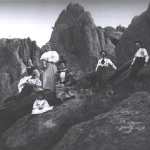 Red Rocks excursions with unidentified people photographs, 1887-1900: Photo 8 (S-1261)