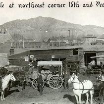 P.F. Little corral, livery, and feed stables photographs, 1894