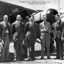 Boulder's first commercial plane trip photograph 1944