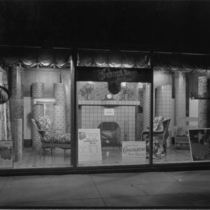Harris-Douglas Company Congoleum window display photograph, 1924