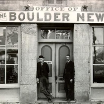 The Boulder News office. 1896