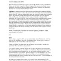 Oral history interview with Ester M. Blazon, 2013