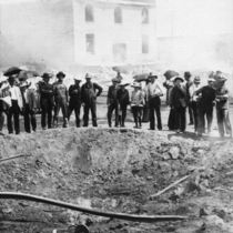 Boulder, Colorado freight depot explosion photograph, 1907: Photo 1