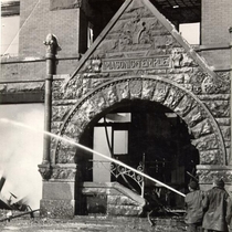 Masonic Temple fire photographs, 1945 Apr 5: Photo 9