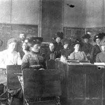 Group in an unidentified school classroom