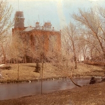 Old Main and Varsity Lake photograph
