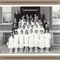 Whittier School graduating class portraits.