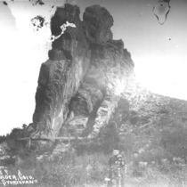 Pulpit or Green Rock at the mouth of Sunshine Canyon photographs, 1890-1910: Photo 3 (S-2325)