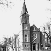 Sacred Heart Church exterior photograph, 1928
