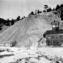 Big Blossom dump and shaft house in Left Hand Canyon, Colorado