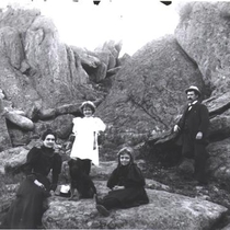 Red Rocks excursions with unidentified people photographs, 1887-1900: Photo 7 (S-1259)