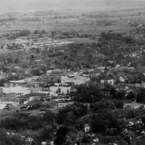 Aerial view of central Boulder, 1954.