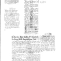 Armed Forces, Draft, clippings, 1950