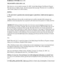 Oral history interview with Barbara Connors, 2007