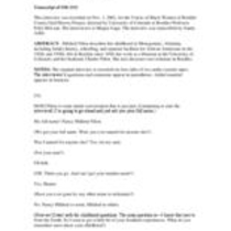 Oral history interview with Nancy Nilon, 2001