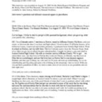 Oral history interview with Duane Hunter, 2003