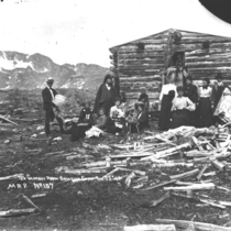 Climbet party breaking camp [at Fourth of July Mine], 1903 Aug. 25