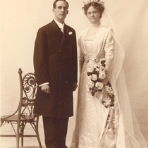 Wedding couple portrait.