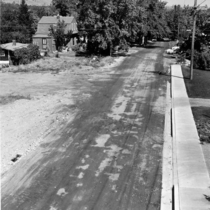 Before and after curb and road construction photographs 1956: Photo 19