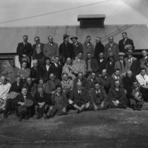 Lions Club at Black Diamond Mine photograph, 1934