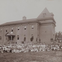 Central School building and students: Photo 2
