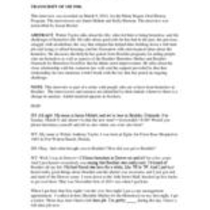 Oral history interview with Walter Taylor, 2014