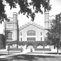 Macky Auditorium front exterior photograph, 1925